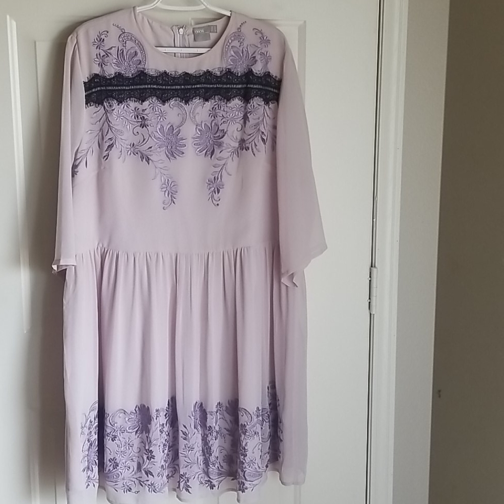 ASOS eyelash lace mini dress with embroidery